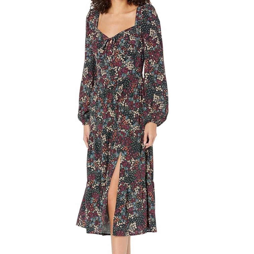 PAIGE Women's Josefina Dress Midi ankle length Long Sleeve size XS